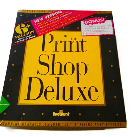Broderbund 1992 Print Shop DELUXE w/BONUS For Windows NEW IN OPEN BOX - Picture 4 of 6